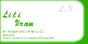 lili uram business card